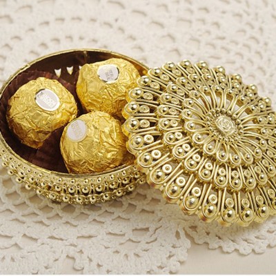 Arabic Style Gold Color Silver Color Treasure Chocolate Candy Box Boxes