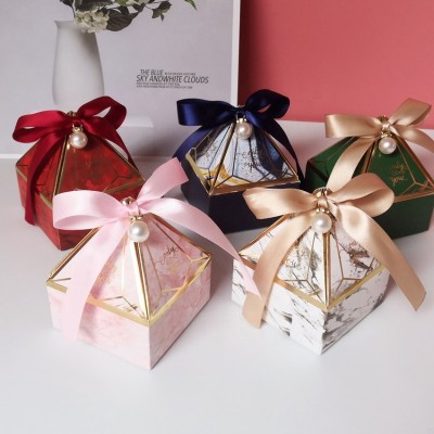 Wholesale Price OEM Gift Box Paper Wedding Favors Paper Candy Box with Custom Print Logo