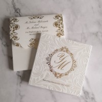 Latest Arrival Luxury Hardcover Wedding Invitation Cards with Custom Printing