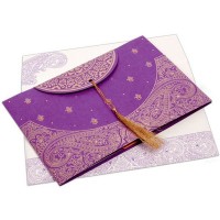 Butterfly ribbon design indian wedding cards invitation